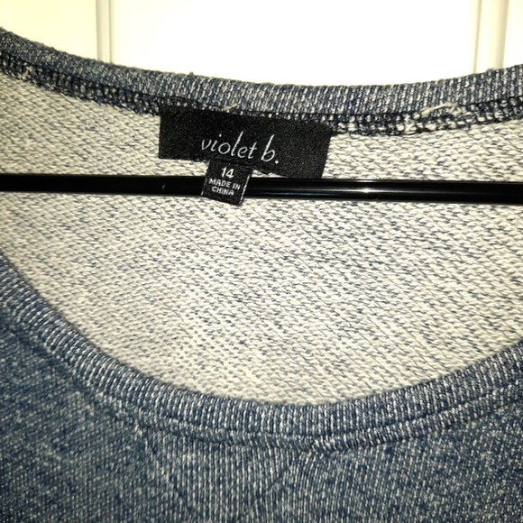 Violet b. Sweatshirt dress tie waist with pockets sz. 14 - Picture 4 of 6